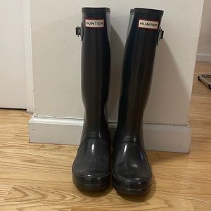 Hunter Rain Boots (Tall)-Navy